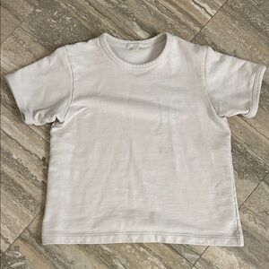 COS women Short Sleeve Crewneck top- Off-White size small